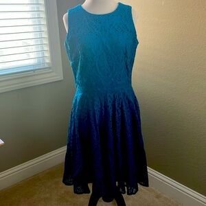Lace turquoise dress, size 10
